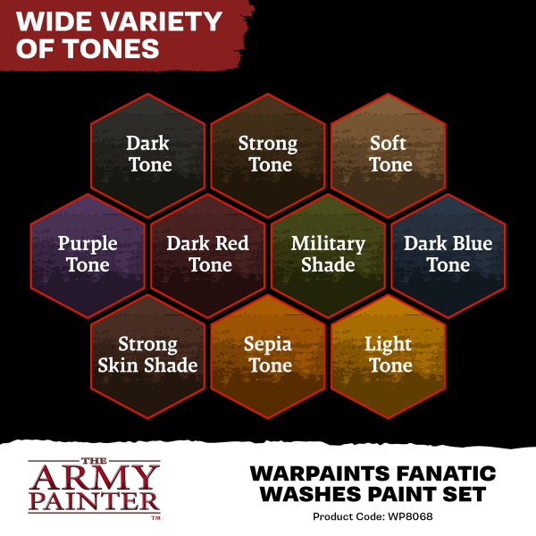 Army Painter: Fanatic Washes Paint Set